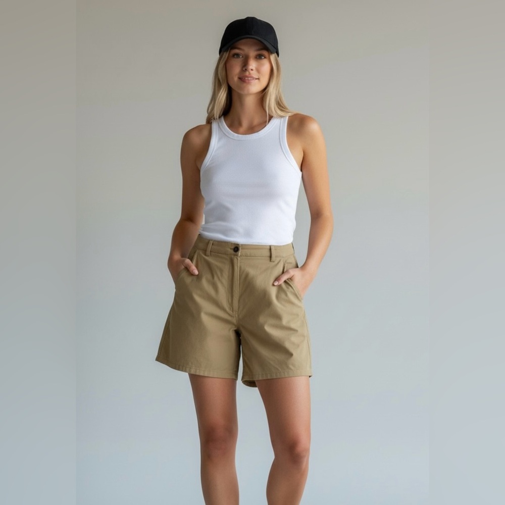 The North Face‎ Womens Hiking Shorts Khaki Outdoors Lightweight Size 10